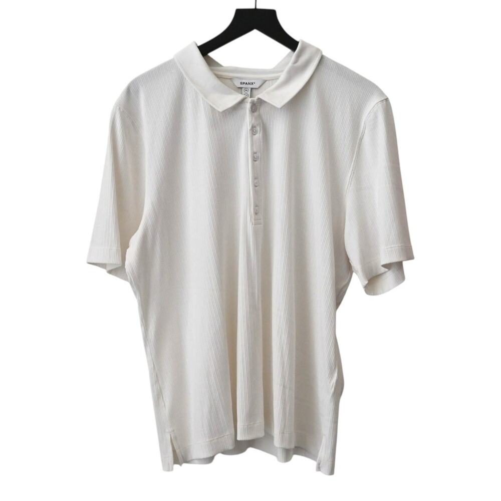 Spanx Powder Rib Polo Top Size 3X 20991R